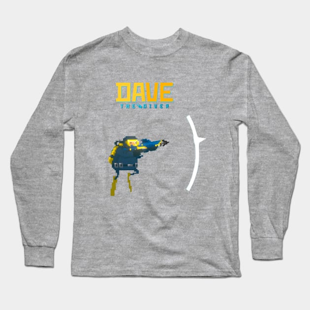 DAVE the diver - Harpoon Long Sleeve T-Shirt by Buff Geeks Art